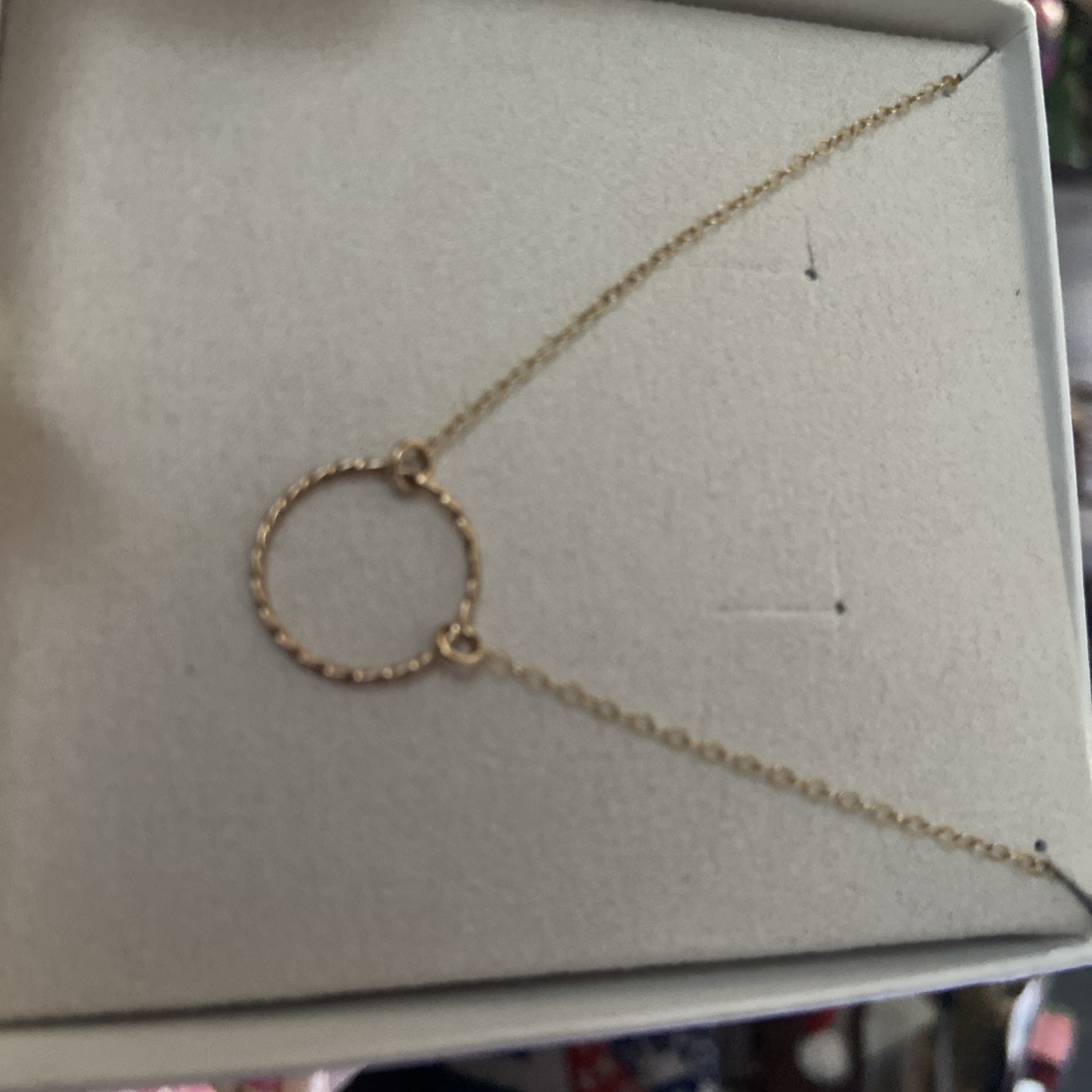 10k Gold Filled Open Circle Forever Mine Necklace Ronaldo Jewelry 16.5″