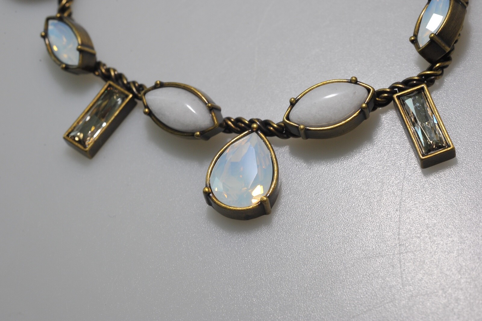 SILPADA KR Necklace signed rhinestone chunky twist chain statement AT14