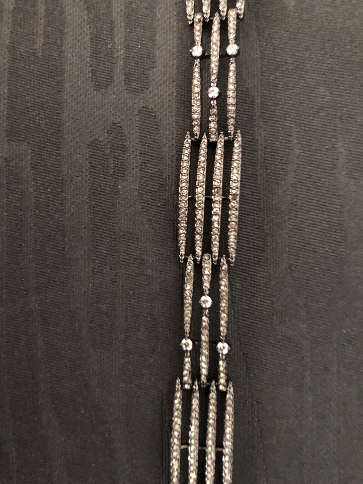 NWT NADRI CHOKER NECKLACE Rhodium Pave Cubic Zirconia ,See Description And Pics