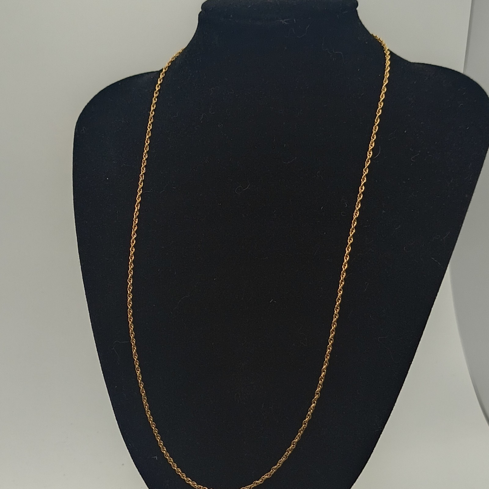 XL 1/20 12K Rope Chain Necklace No Stone Spring Ring Clasp