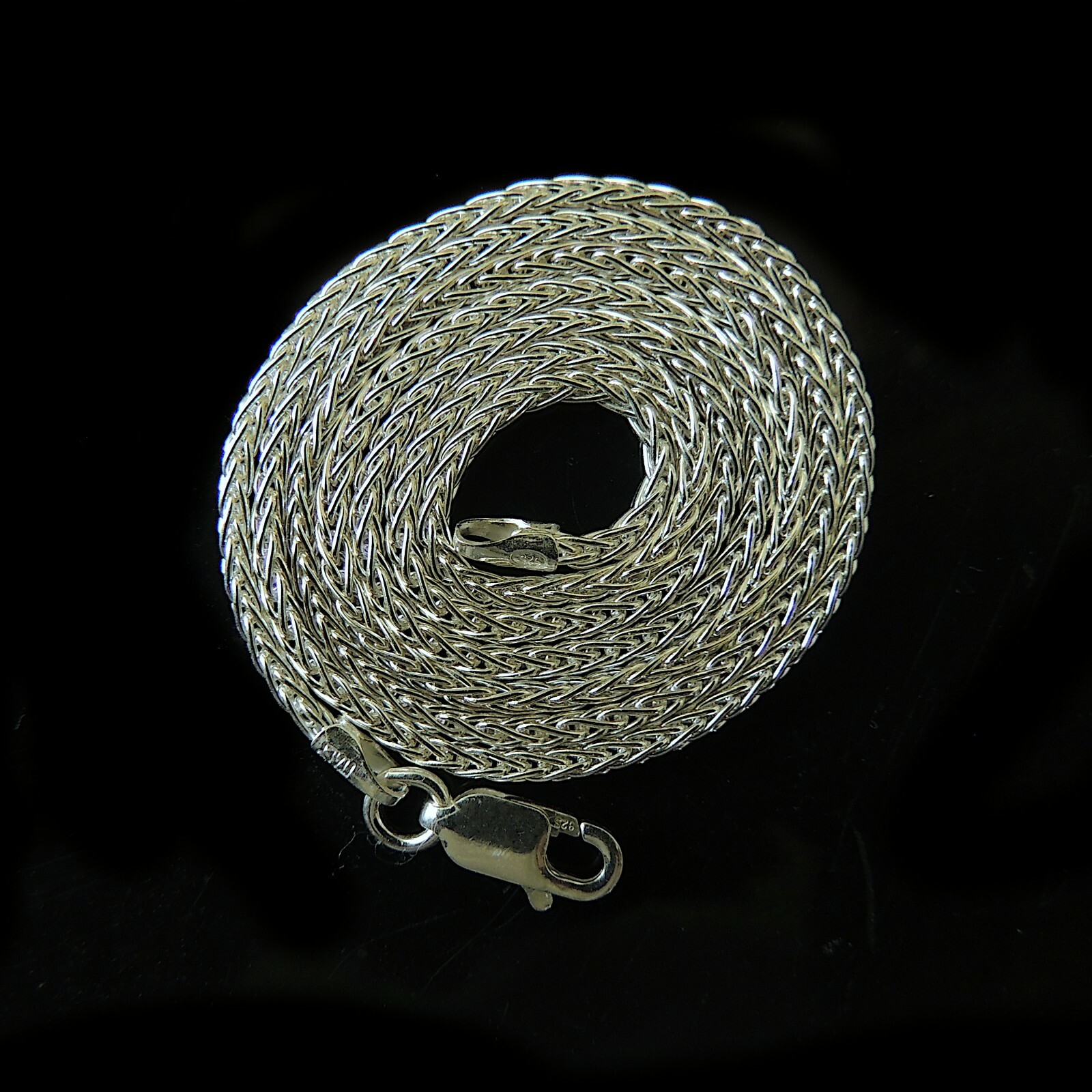 1.6mm Sterling Silver Wheat Necklace Chain for Pendants (.925 Silver)