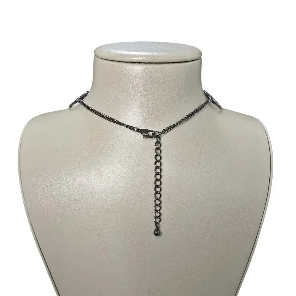 Women’s Trendy Gunmetal Plated Chain Necklace NWOT