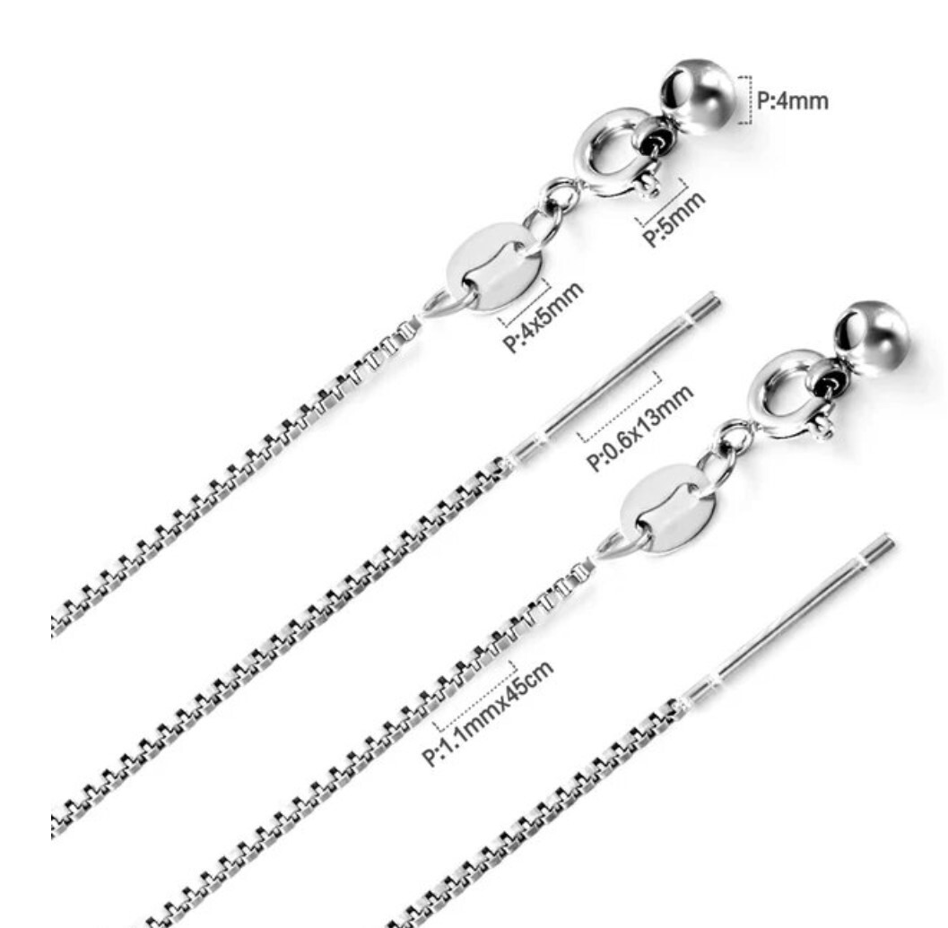 Stainless Steel Adjustable 45 cm (17.7 in) 1.1mm Box Neck Chain Necklace