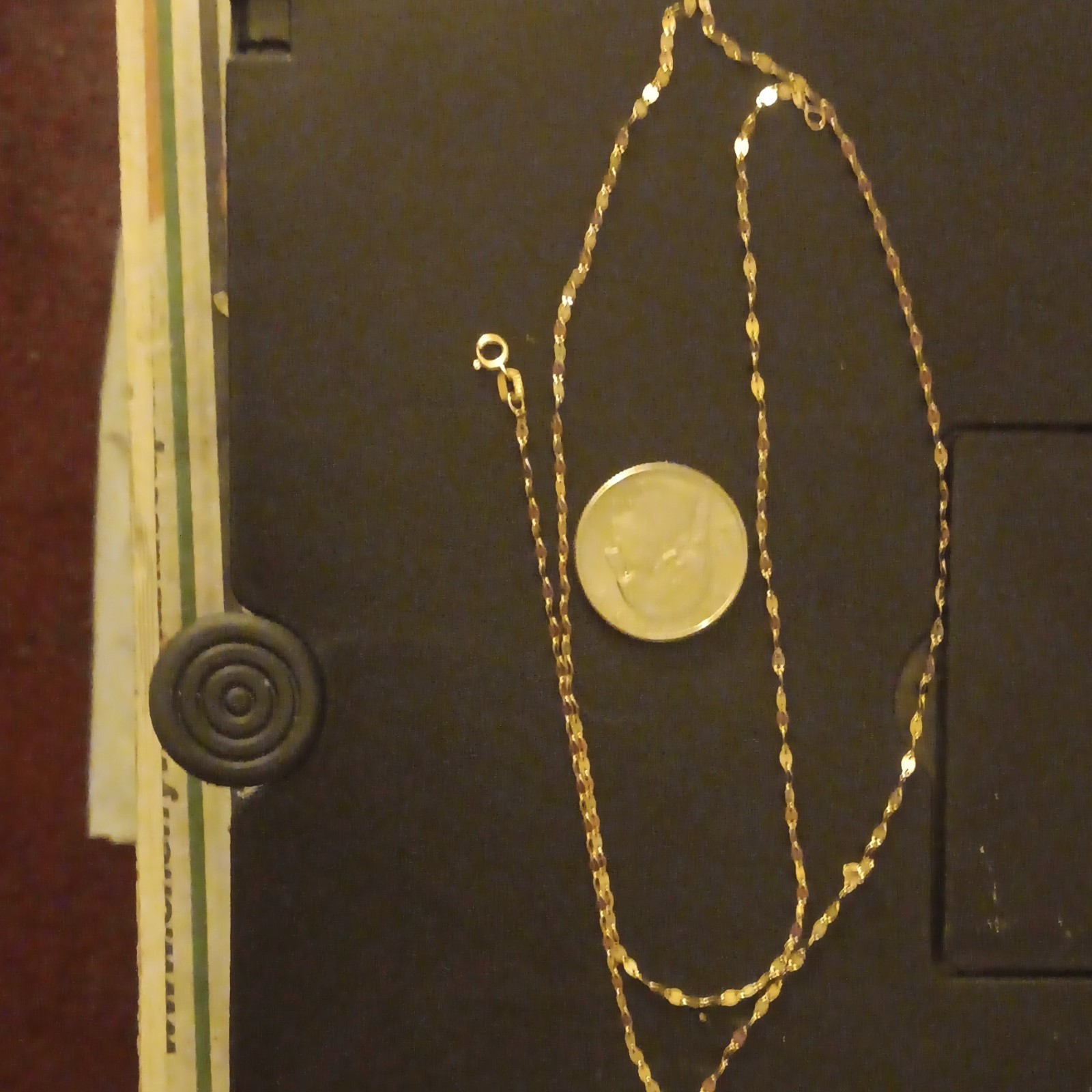 10k Solid Gold Cable Chain Necklace,, No Stone…25″,2mm