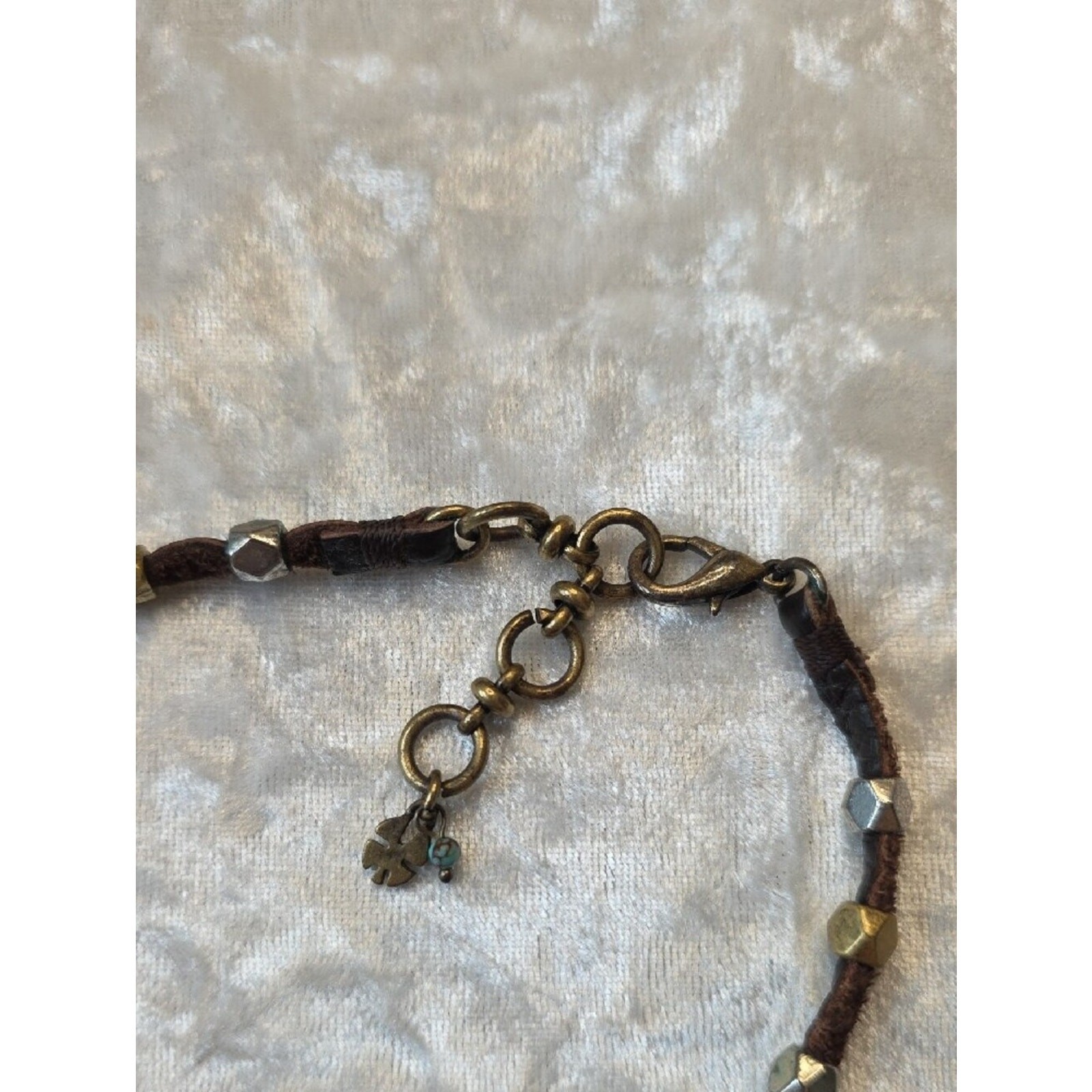 Lucky Brand Mixed Metal Layered Bead Boho Necklace