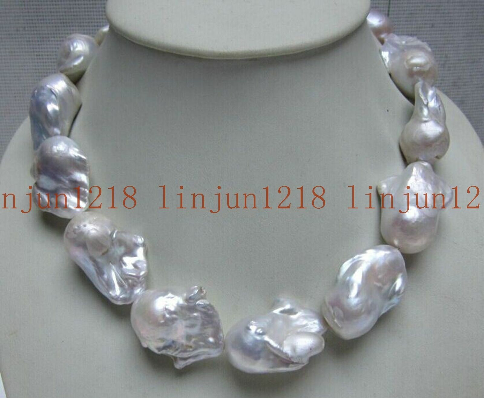 16-28″ 15-25mm Huge South Baroque White Reborn keshi Pearl Necklace AAA