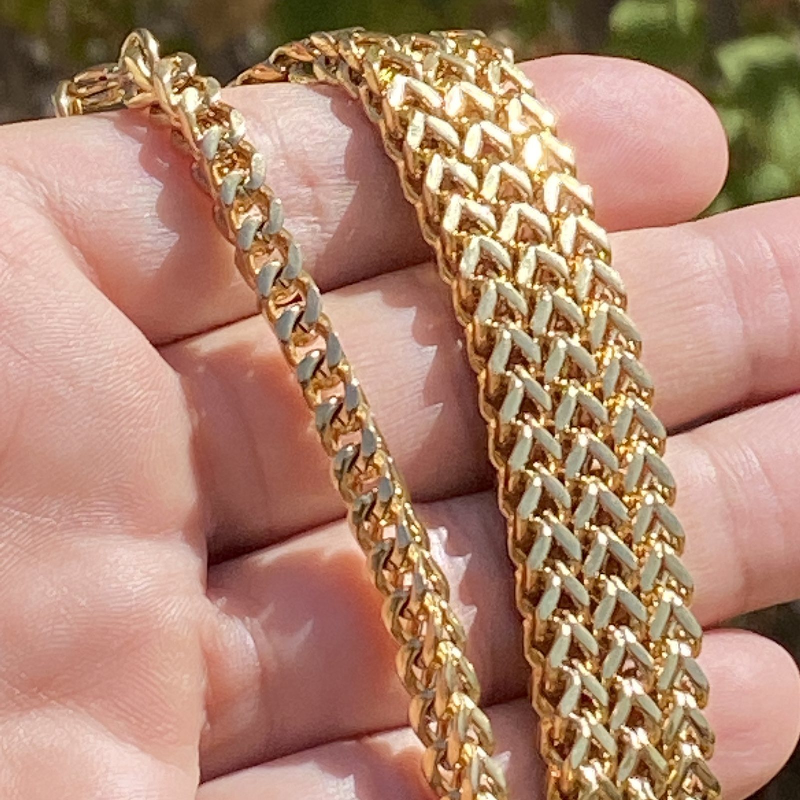 Mens 18K Gold Plated Solid Stainless Steel Franco Chain Heavy 36″ x 5MM Necklace