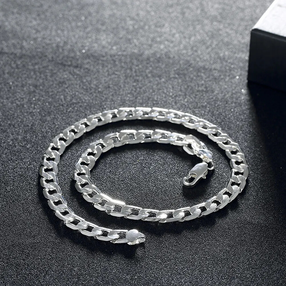 Special Offer Silver Color Necklace for men’s 20/24 Inches Classic 8MM Chain