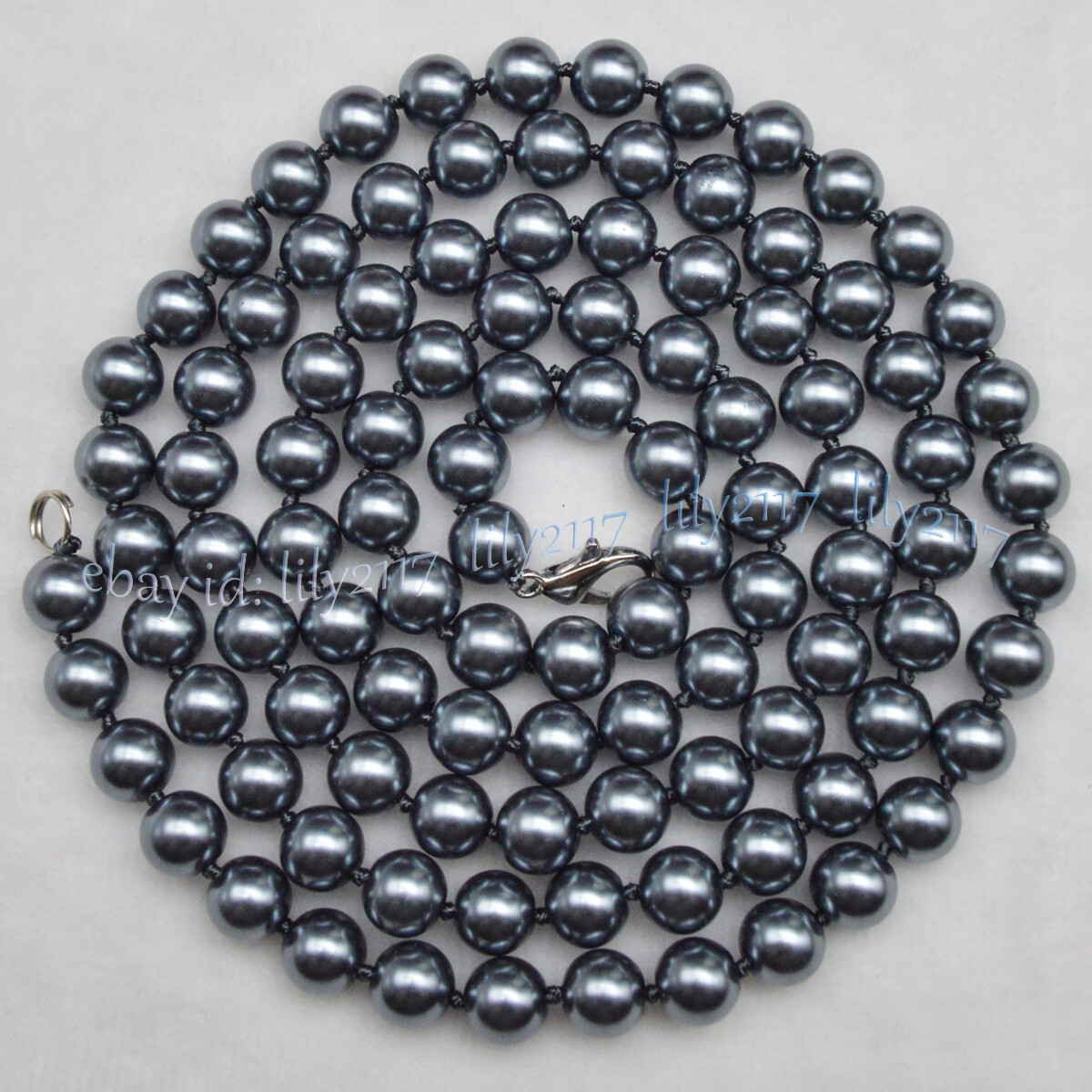 Fashion 8/10/12mm Multi-Color South Sea Shell Pearl Round Beads Necklaces 36”