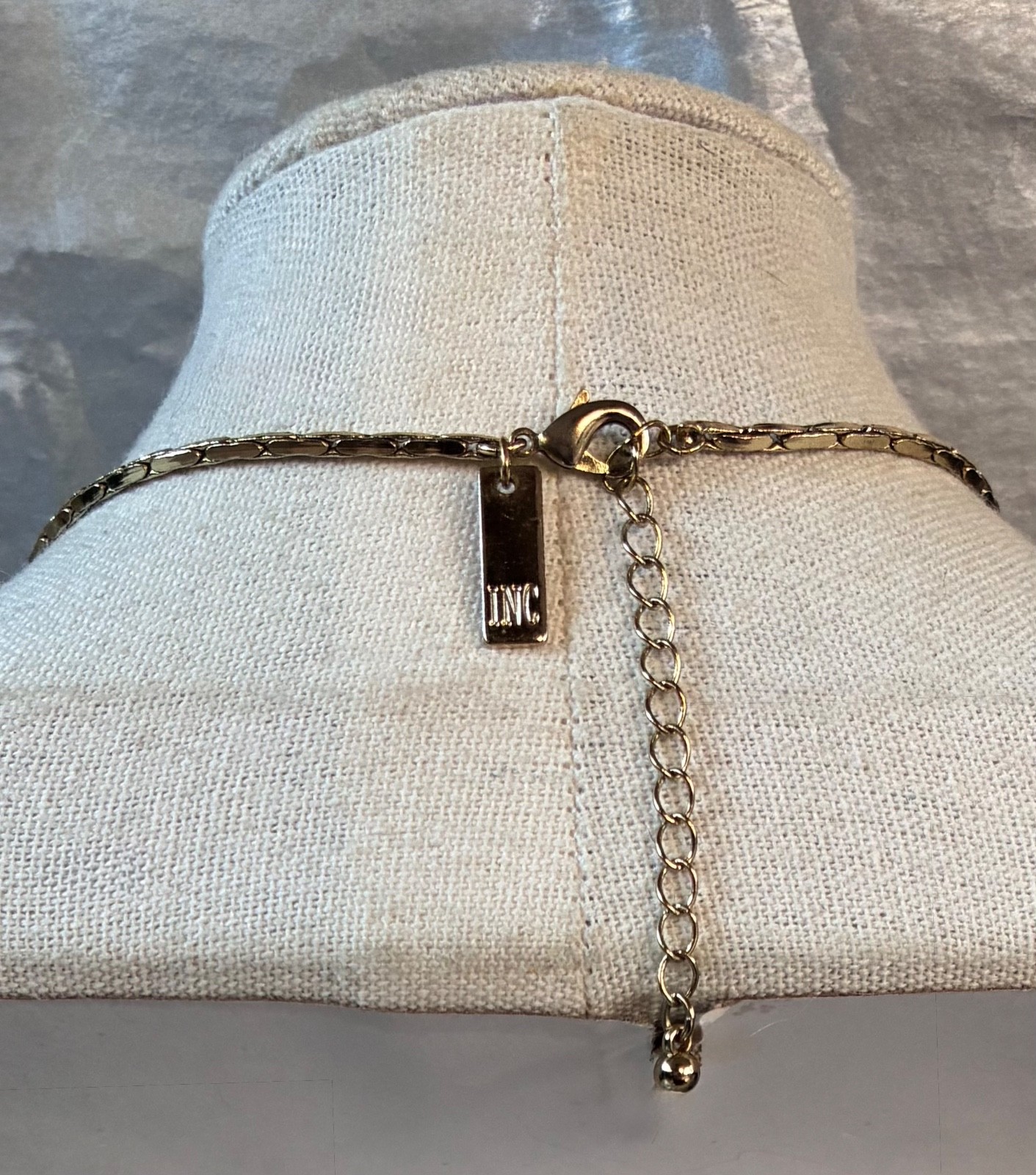 Lot of 2 INC International Concepts Add A Charm Necklaces w/ Black Gold Silver