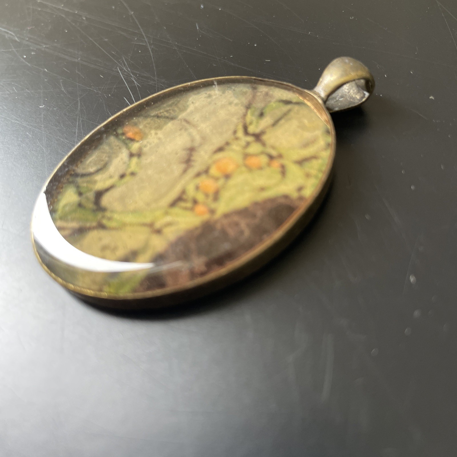 Graffiti Art Pendant Handmade Necklace Fairy Street Boho Hippie Resin Abstract