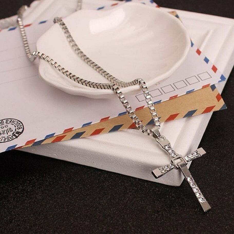 Fast and Furious Movie Dominic Toretto’s Cross CZ Necklace (Pendant + Chain)