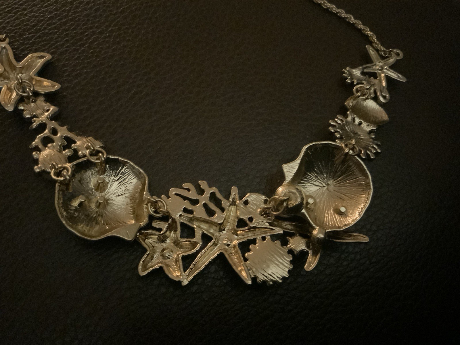 Seahorse Seashell Necklace Zara Starfish Pearl Coral Gold CZ Floral Turquoise