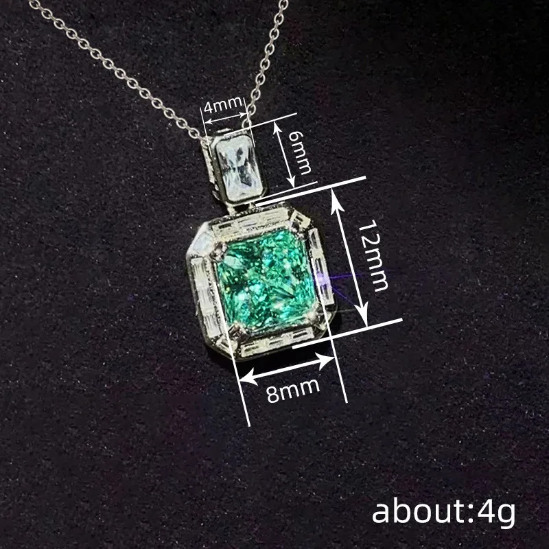 Ladies Geometric Classic Chain Pendant Necklace, Elegant Engagement Jewelry