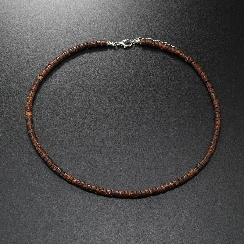 Puka Shell Beaded Necklace Men Summer Surfer Seed Necklace Seashell Beads Neckla