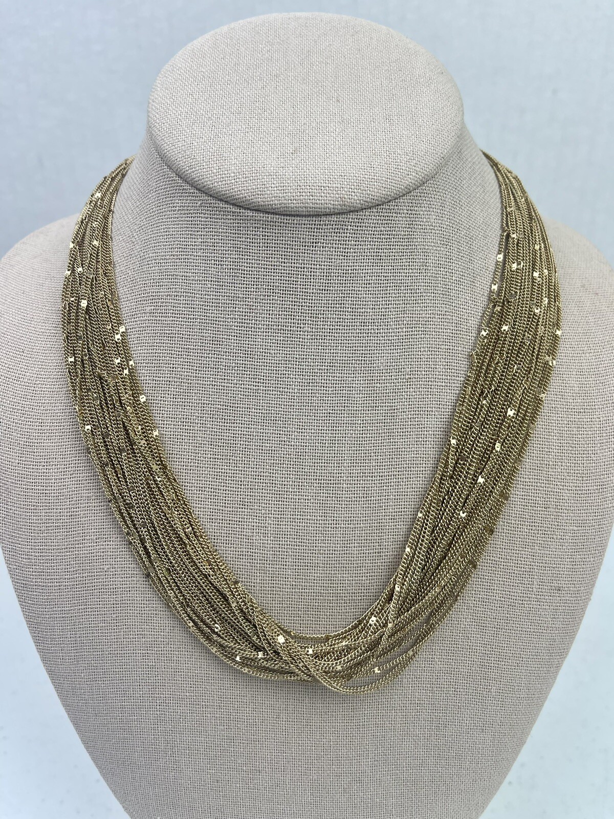 CARA NY Multi Layered Gold Tone Statement Necklace # 62