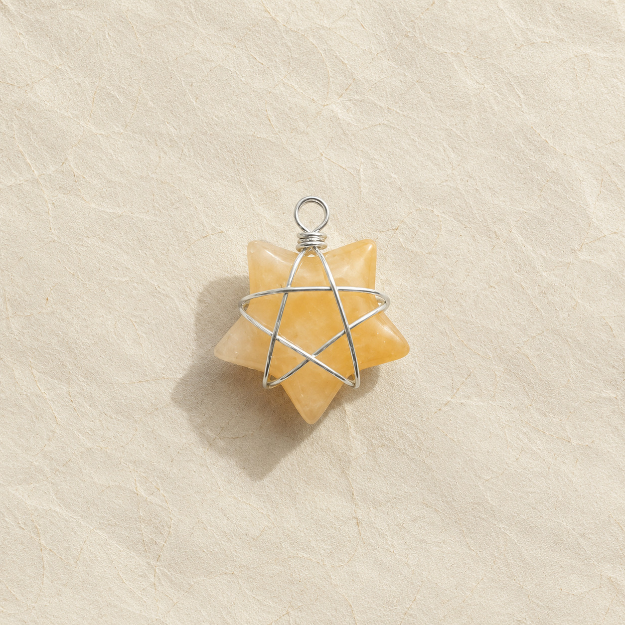 Natural Topaz Star Pendant | Silver Wire DIY | Sunshine & Clarity | Boho