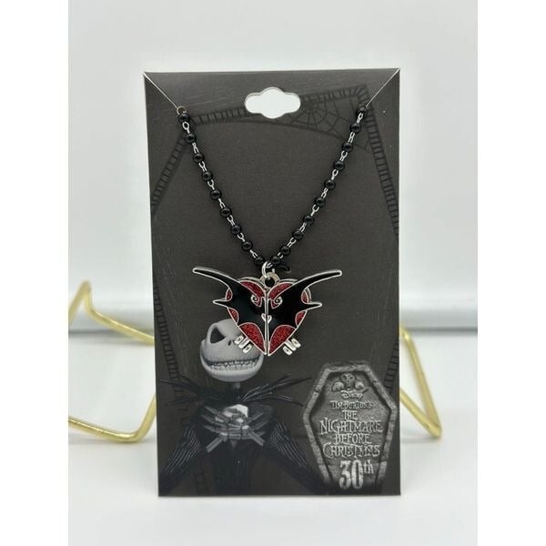 The Nightmare Before Christmas Bat Heart Locket Necklace