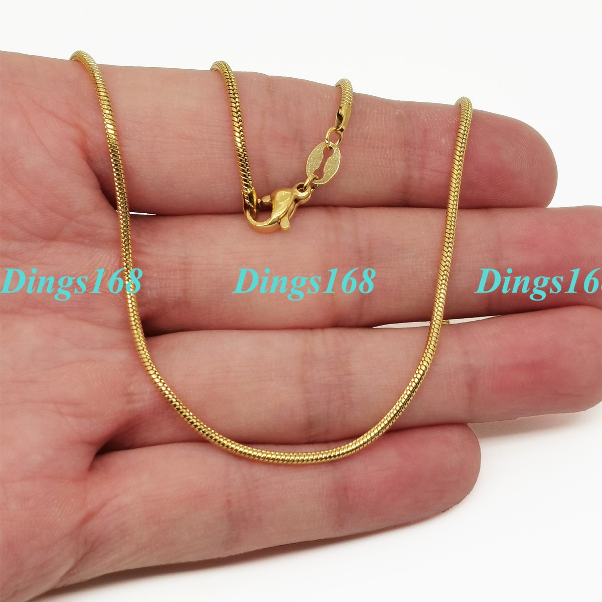 18K Gold Filled Snake Chain Necklace 16/18/20/22-38 inch* 1.2/1.6/2/2.5/3mm Wide