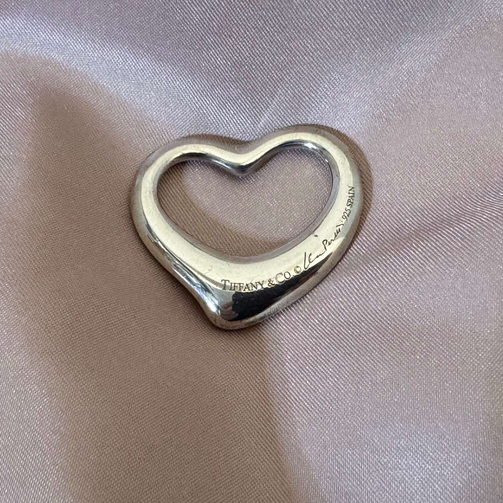Tiffany & Co Paloma Picasso Large 35mm Sterling Silver Heart Pendant Spain
