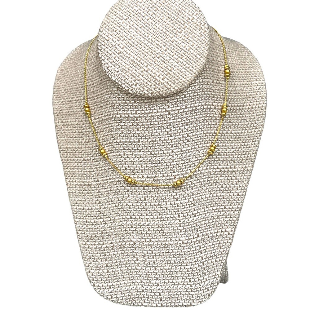 Napier Gold Chain Bead and Tube Fashion Necklace Choker