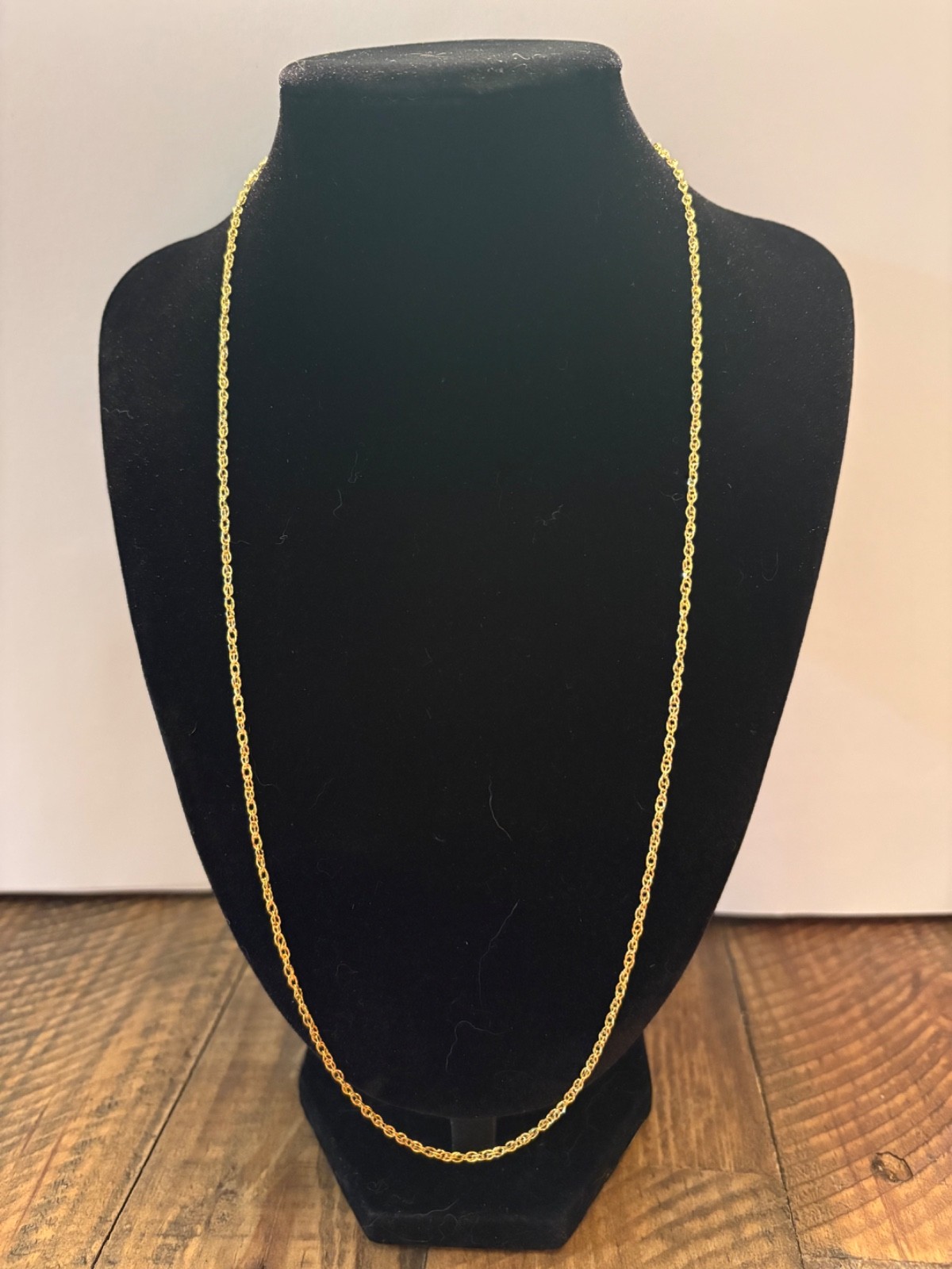 NWOT 10K Rope Necklace Made in Italy