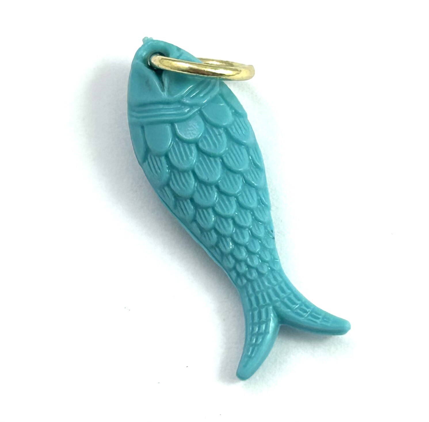 Fish Charm Necklace Pendant Blue Plastic Fish Jewelry For Women Gift Fishing