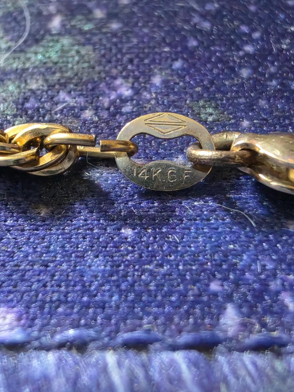 VTG 14K Gold Filled 24″ Rope Chain Necklace Unisex 2.1 mm