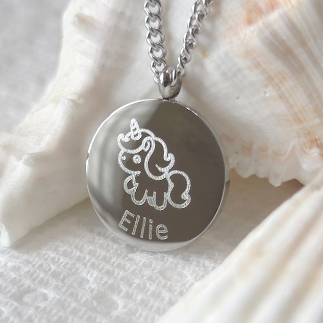 Personalized Unicorn Necklace for Little Girls