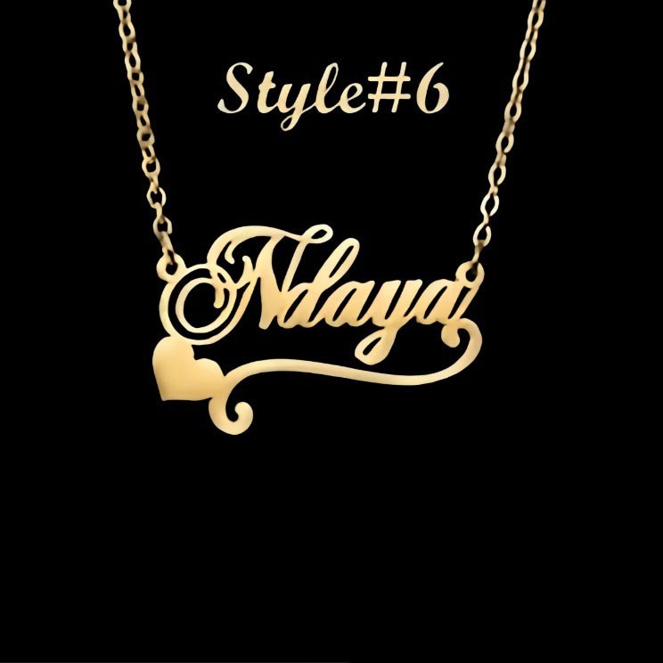 Personalized Name Necklace 18K Gold Plated Customize Any Name Anniversary Gift