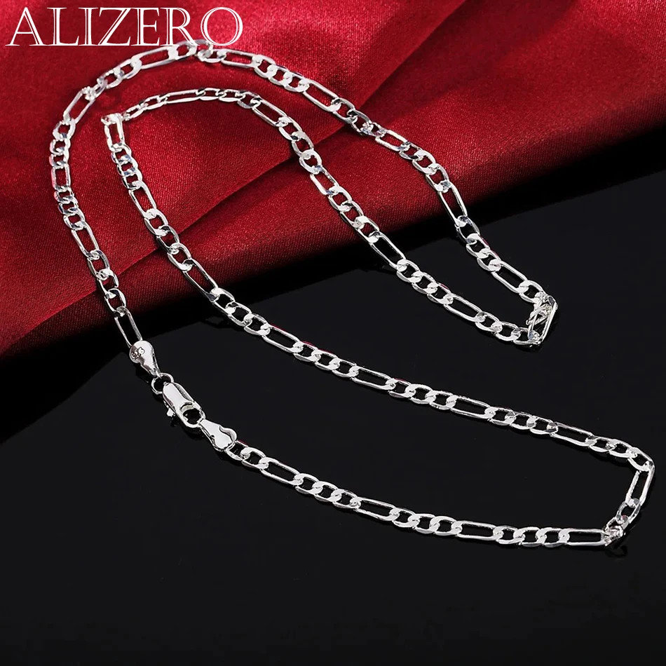 40-75cm 925 sterling Silver 16-30 Inches fine 4MM chain Necklaces for women