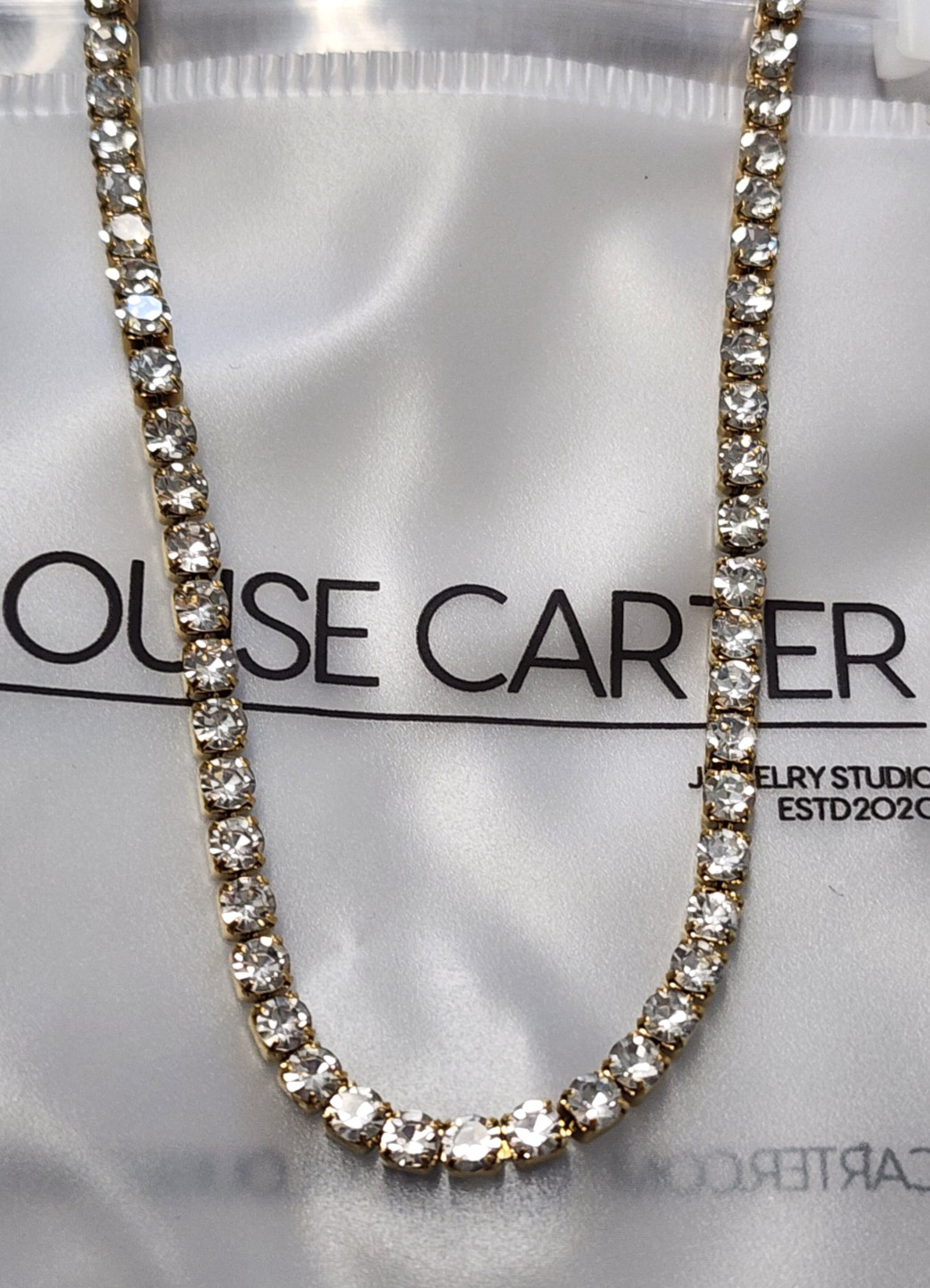 Louise Carter 18K Gold Plated Monaco Tennis Necklace 16.25″+2″
