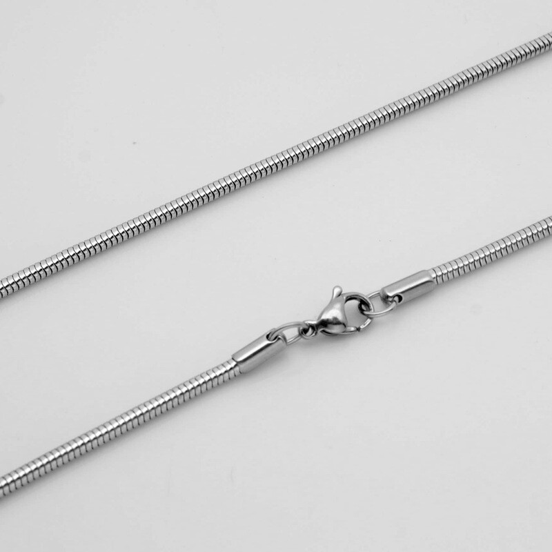 Men&Women’s 925 Sterling Silver Tarnish-Free Italian Snake Chain Necklace 16-24″