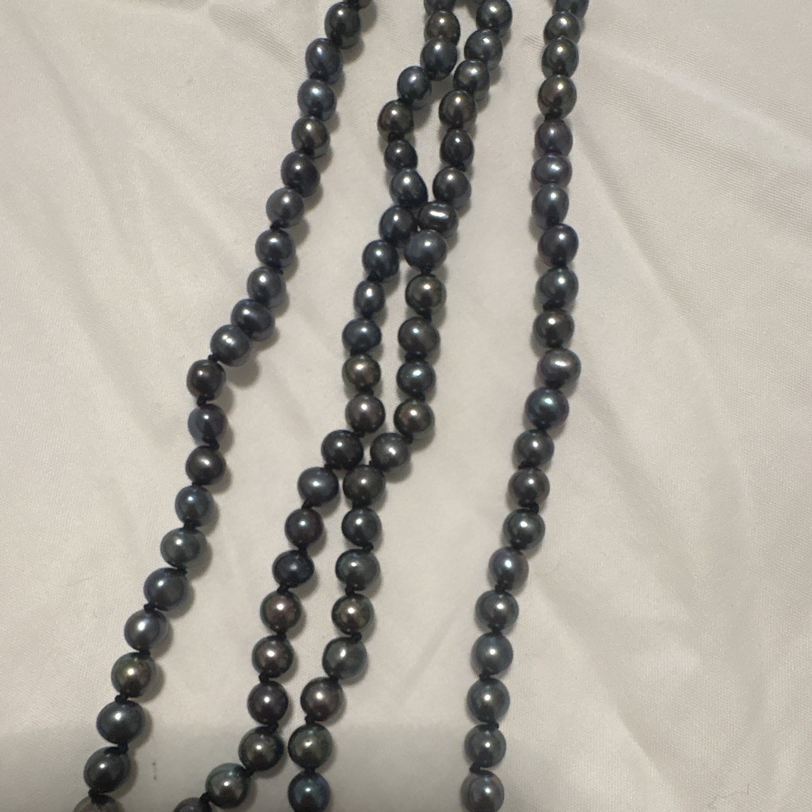 46” Strand Black Freshwater Pearl Necklace 4.5-5mm