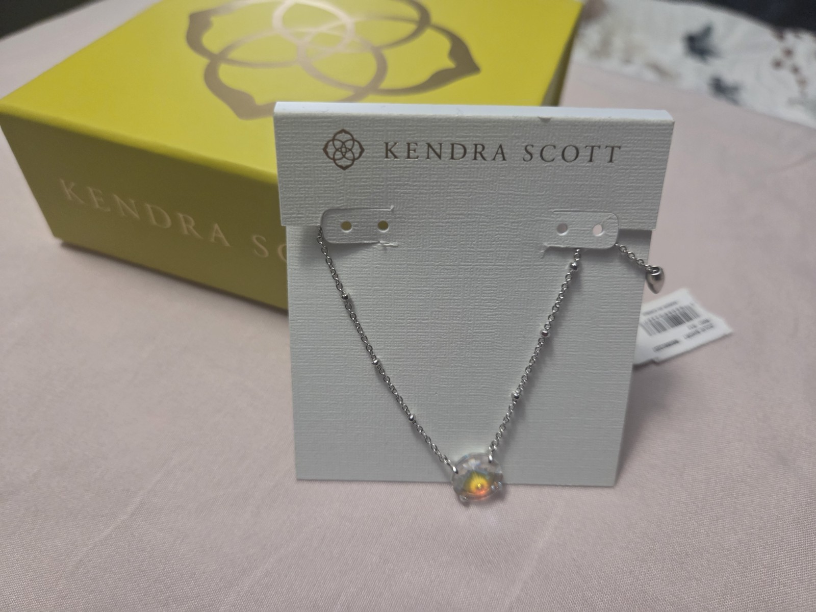 Kendra Scott Necklace Jolie Short Pendent Silver Tone