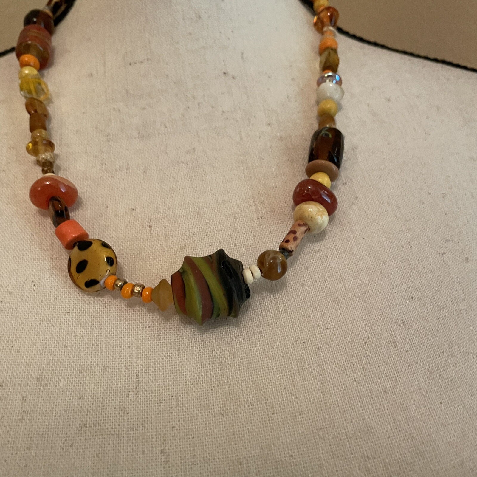 Women’s Glass / / Stone Bead Beaded Multi Color Handmade – Costume Necklace