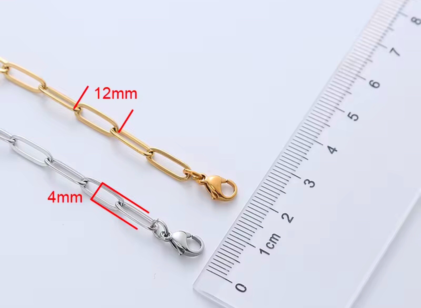 Women Stainless Steel Paperclip Chain Necklace – Stainless Steel Cable Necklace