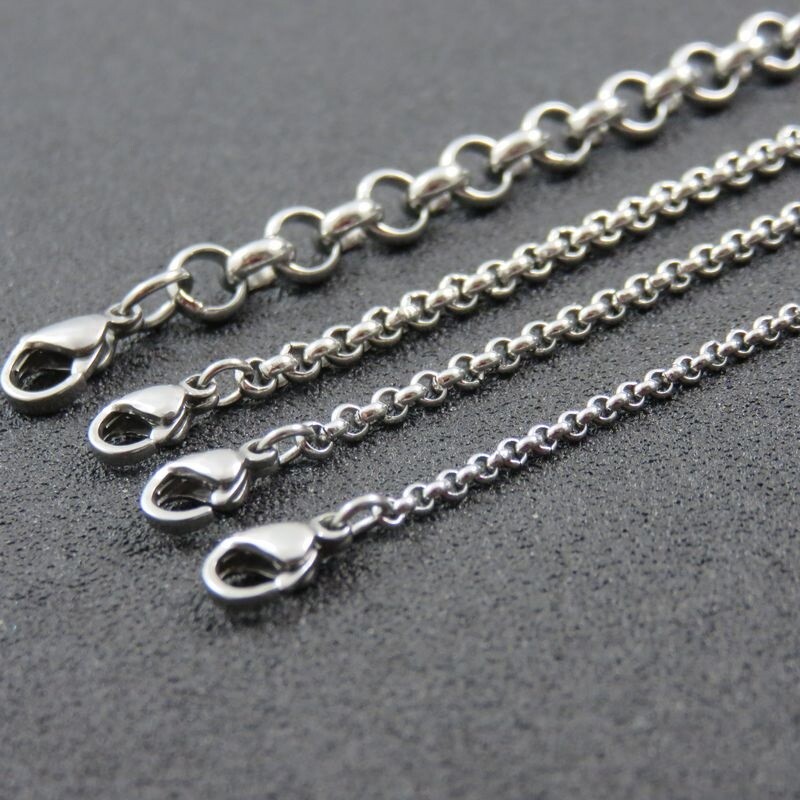 Stainless Steel 28 Inch(70 cm) 2.0mm Tiny Rolo Neck Chain Necklace