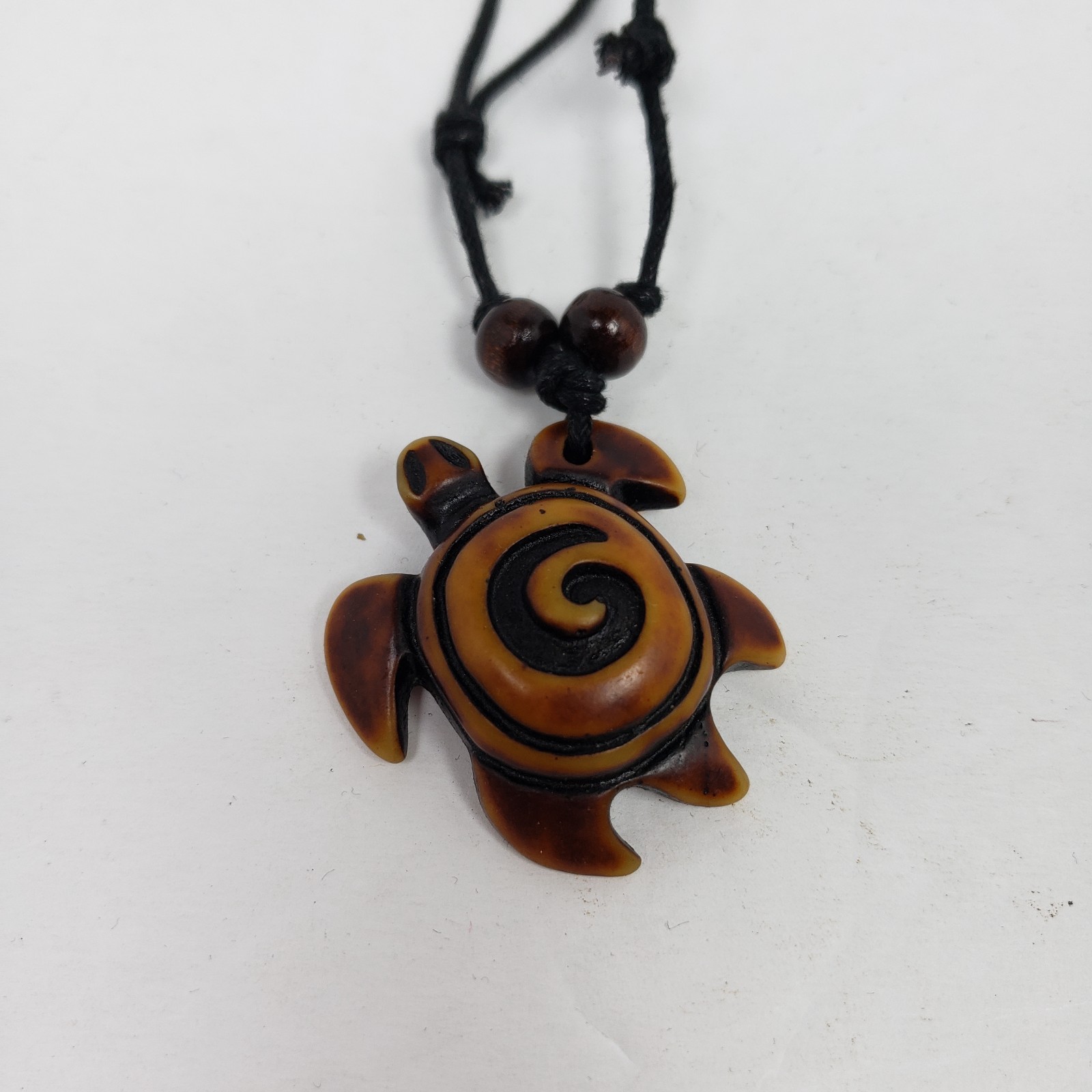 Vintage Adult Fashion Brown Turtle Tribal Adjustable Pendant Necklace 028