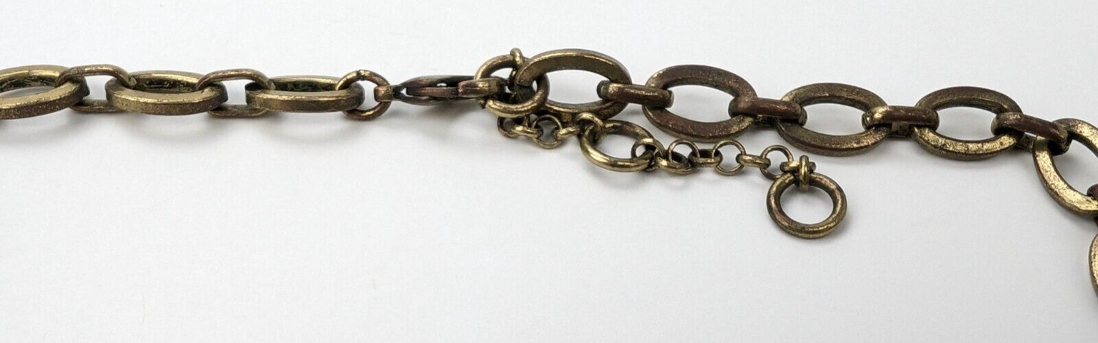 Anthropologie Acrylic & Glass Rhinestone Statement Bronze Tone Necklace