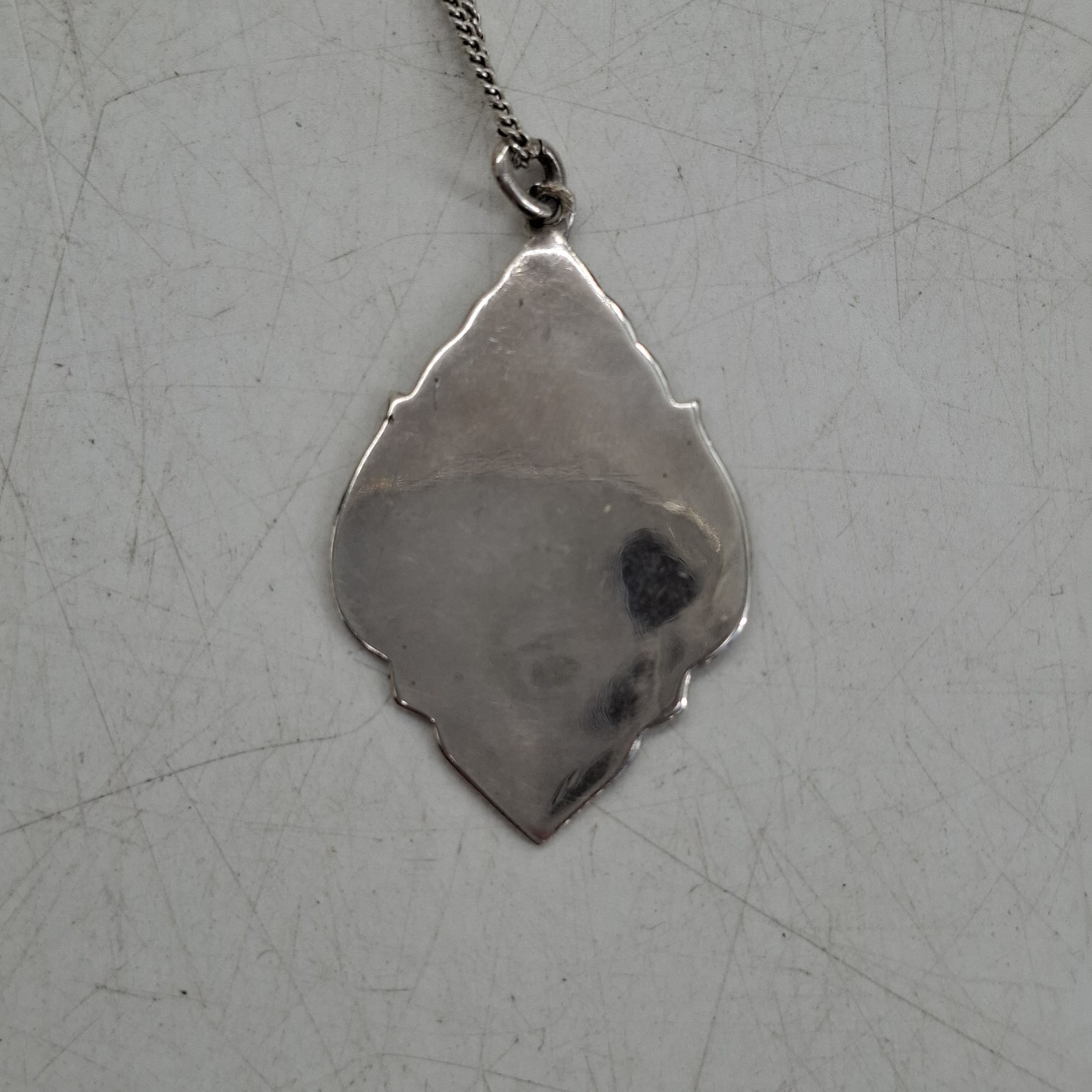 Siam Marked Sterling Silver Black Niello Pendant Necklace Chain 9.41 g Jewellery