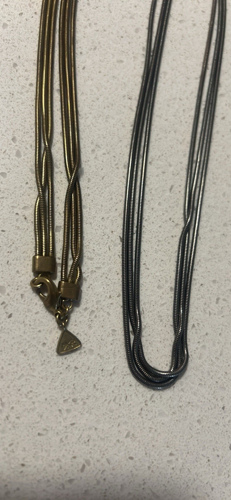 Silpada “CASCADING COLOR-BLOCK” 36” 2-Toned Brass/Black Necklace KRN0009