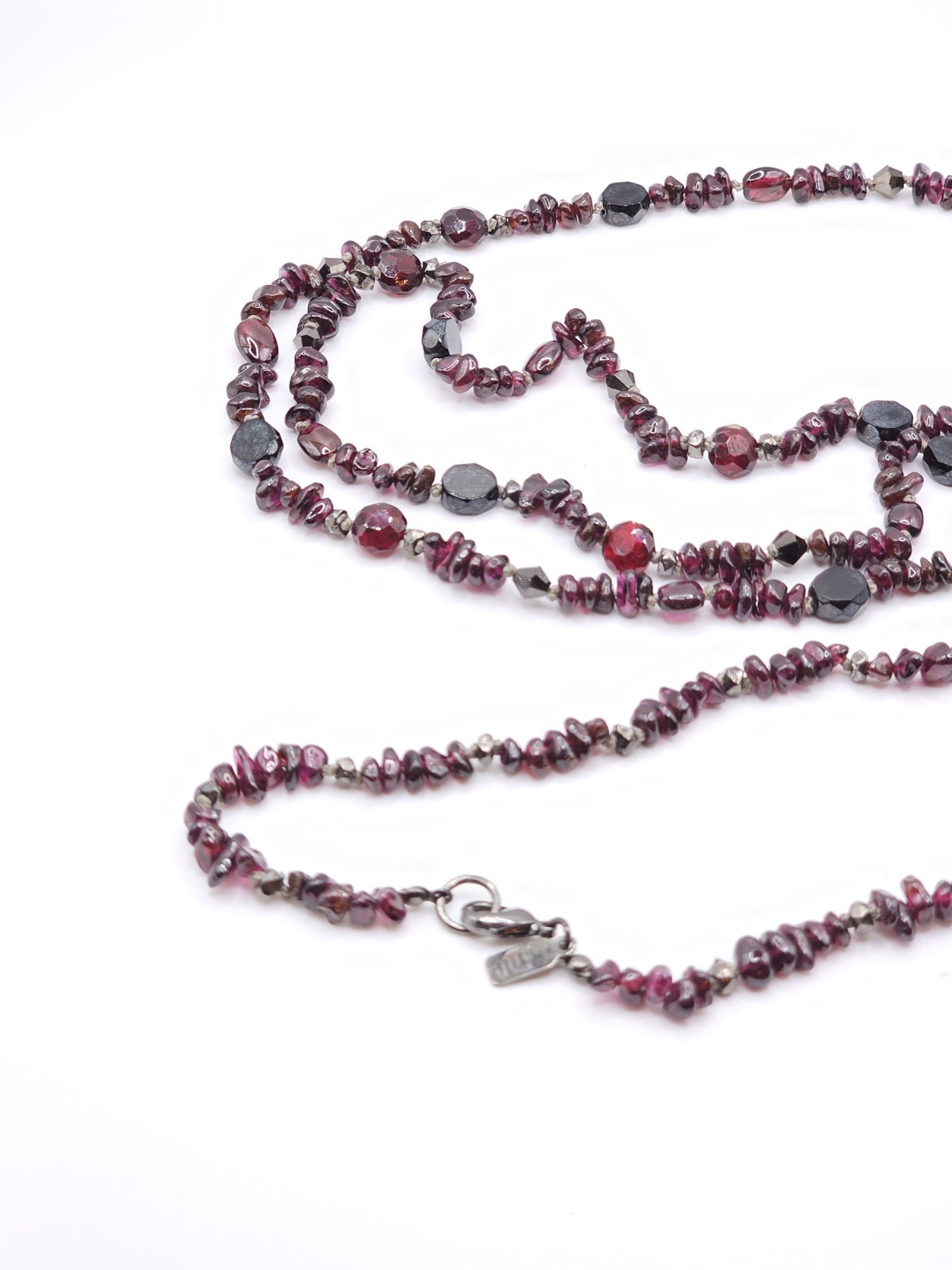 J. Jill Chipped GARNET Necklace 42″ – 53.5g Natural Stone