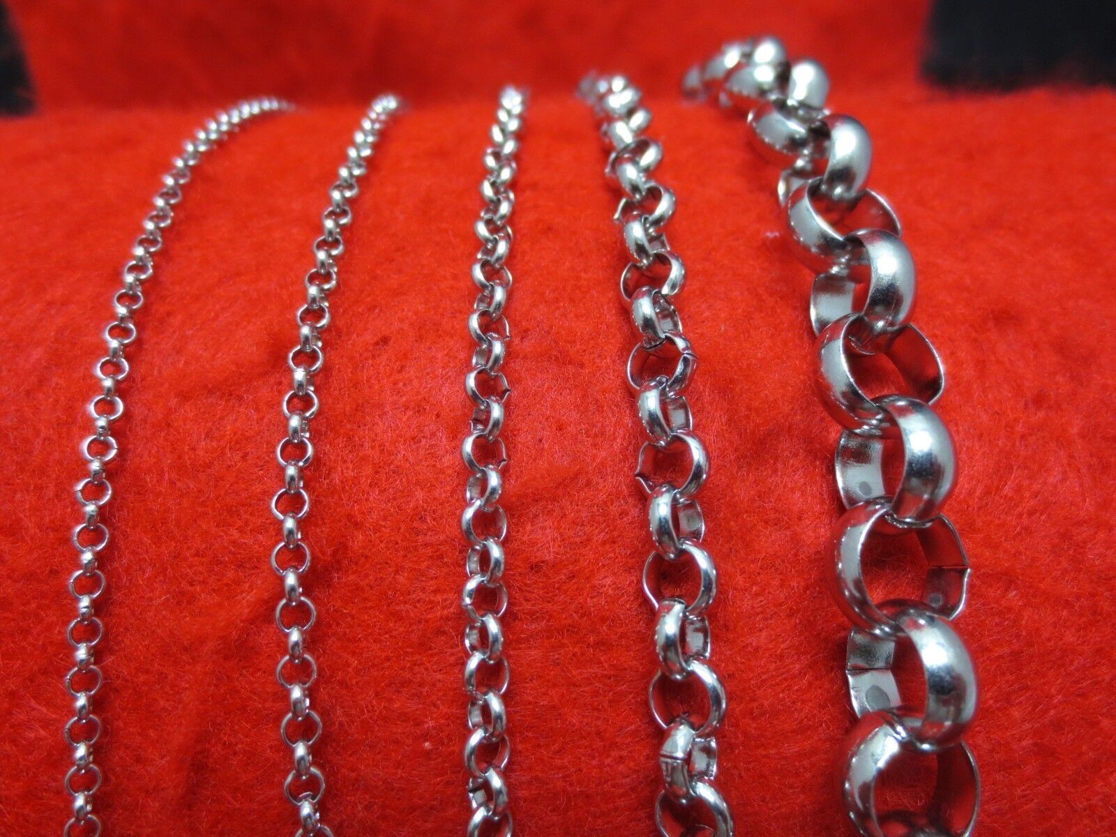 3mm-10mm 16″-84″ SILVER STAINLESS STEEL STUNNING ROLO LINK ROPE CHAIN NECKLACE