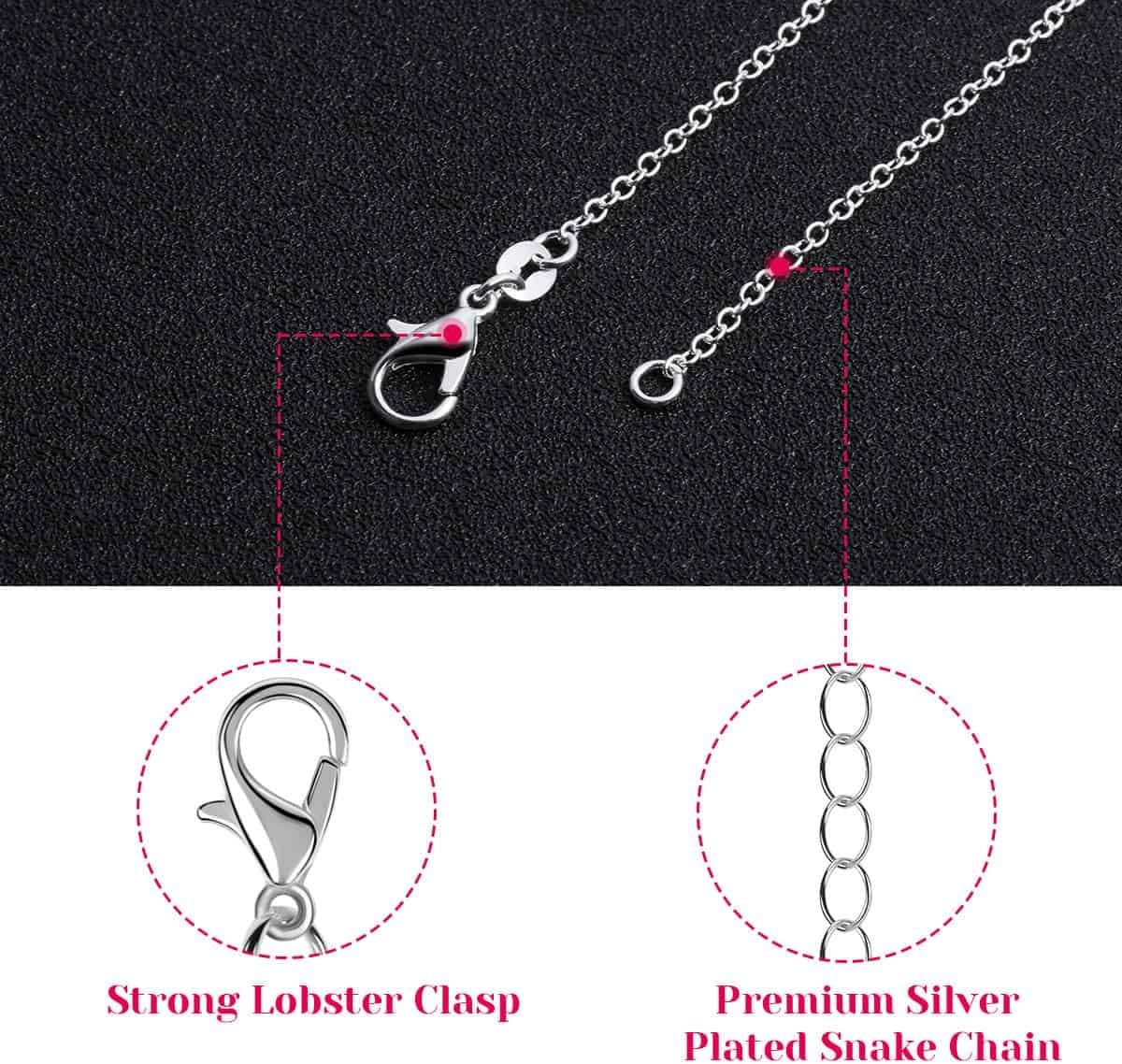 30 Pack Necklace Chains Bulk for Jewelry Making, Selizo Bulk Necklace Chains Sil