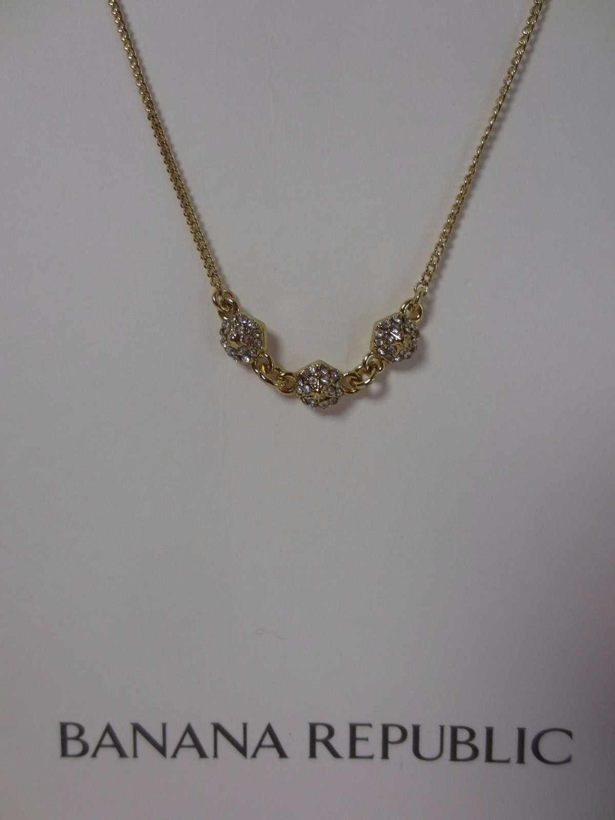 Banana Republic Women’s Metallic Modern Architecture Ball Necklace NWT 49.99