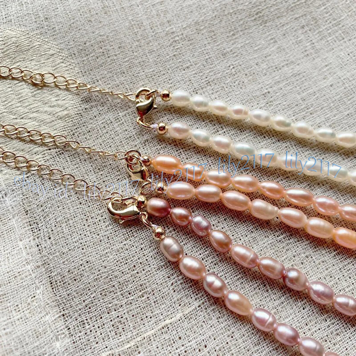 Small 4-5mm Real Natural Multicolor Freshwater Baroque Pearl Necklace 14-48 inch