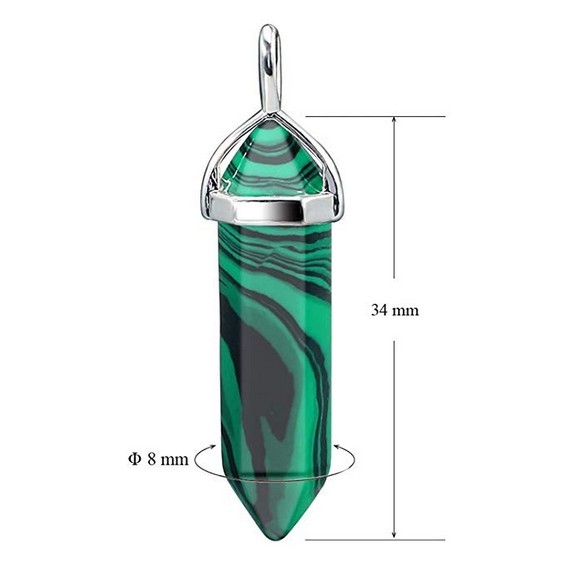 Natural Quartz Crystal Point Chakra Healing Gemstone Pendant Necklace Stone Gift