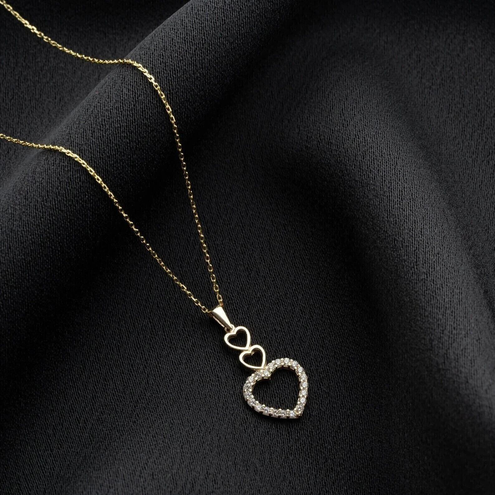 2.50Ct Heart Cut Lab Created Diamond Women’s Pendant 14K Yellow Gold Plated.