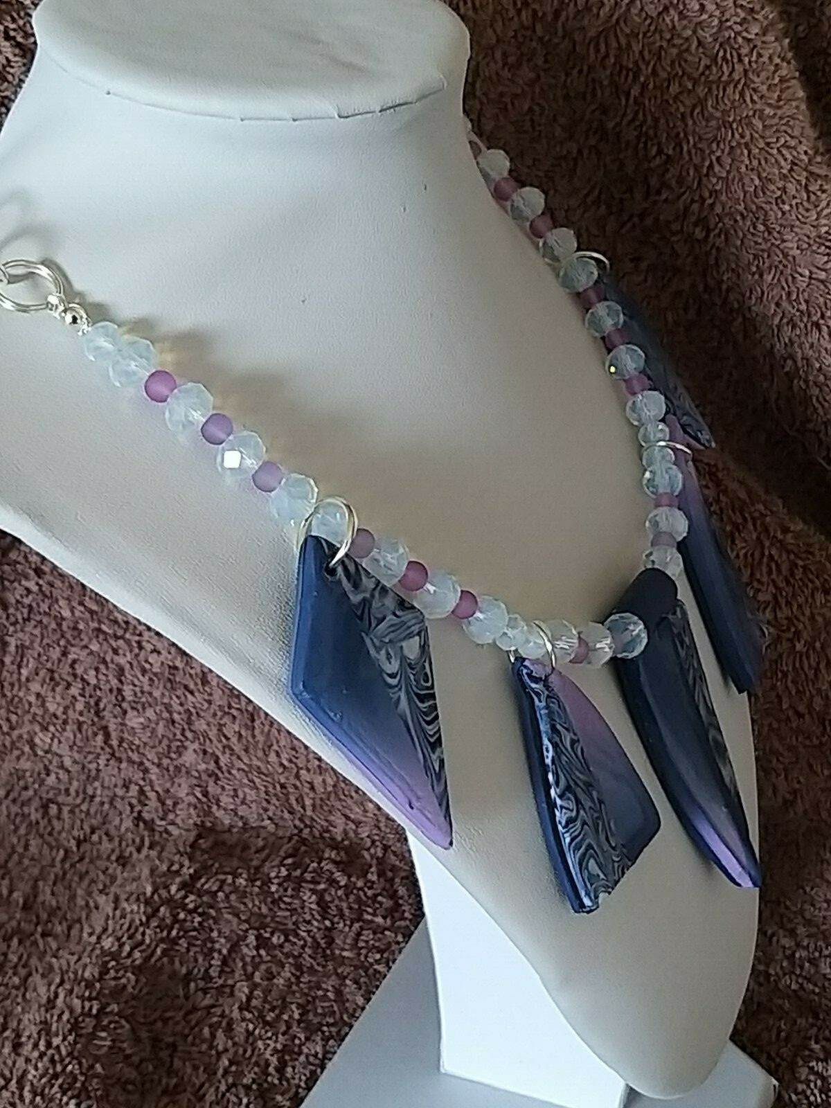 This Lilac and purple Necklace is a one off exclusive to the buyer 
